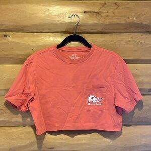 Vineyard Vines Wisconsin Badgers Crop Tee